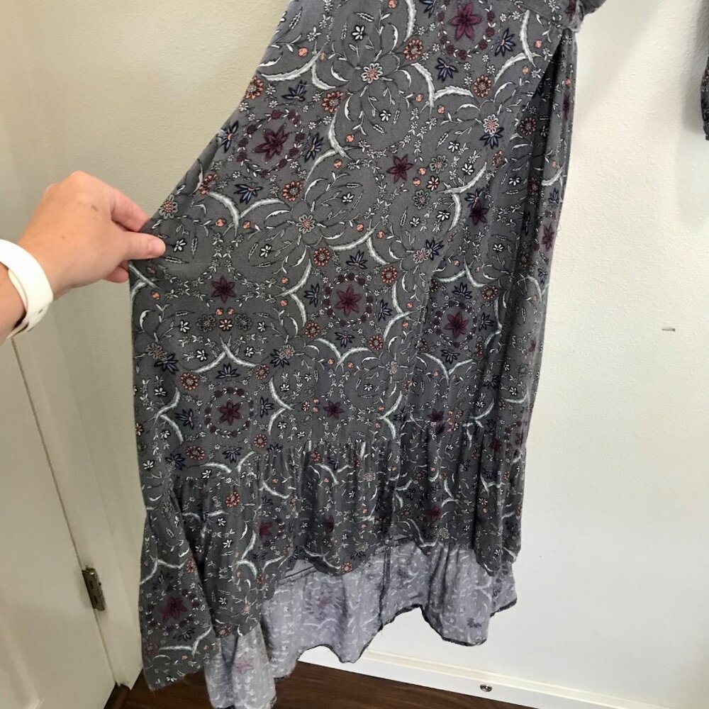 LoveStitch Women's‎ Lenka Wrap Maxi Dress Floral 3/4 Sleeve Size M High-Low Boho - Picture 8 of 16